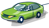 Aric Assurances voiture verte.